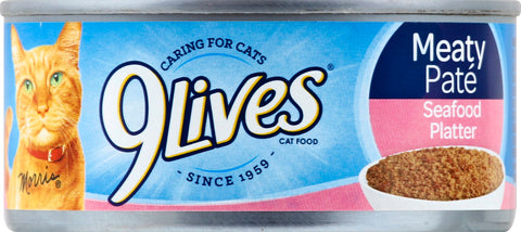 9 Lives Seafood Platter Ground Entree Cat Food, 5.5 Ounce -- 24 per case.