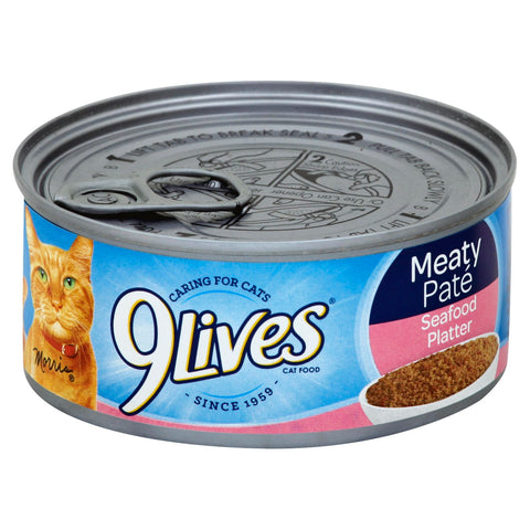 9 Lives Seafood Platter Ground Entree Cat Food, 5.5 Ounce -- 24 per case.