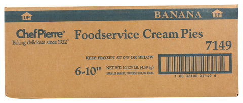 Chef Pierre PIE BANANA CREAM TRADITIONAL W/ DOMES 10