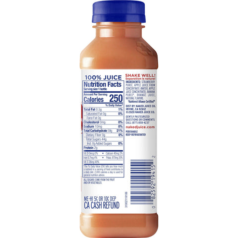 Naked Juice JUICE STRAWBERRY BANANA-C 100% PLASTIC BOTTLE