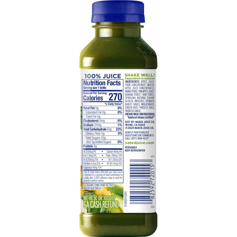 Naked Juice JUICE GREEN MACHINE PLASTIC BOTTLE