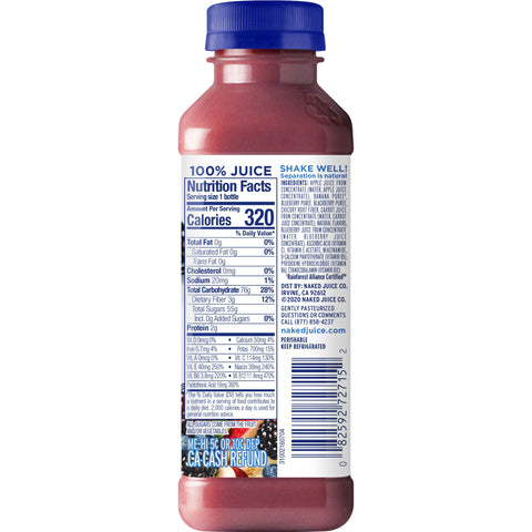 Naked Juice JUICE BLUE MACHINE 100% REFRIGERATED PLASTIC BOTTLE