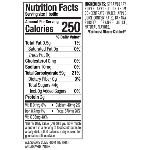 Naked Juice JUICE STRAWBERRY BANANA-C 100% PLASTIC BOTTLE