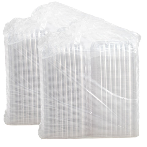 Dart Clearseal Oriented Polystyrene Clear 1 Compartment Hinged Lid Container, 8.88 x 9.38 x 3 inch -- 200 per case