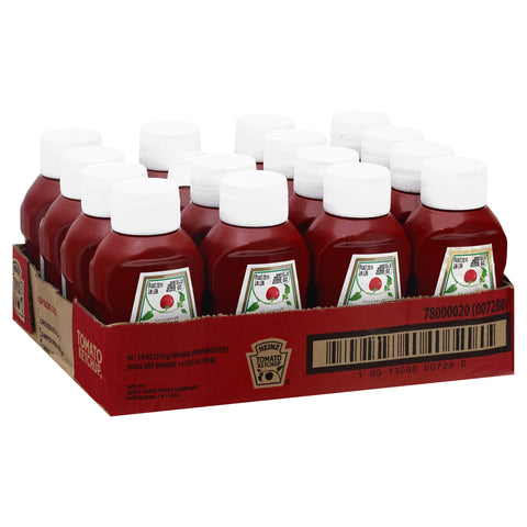 Heinz Red Ketchup - Plastic Top Down Bottle, 14 Ounce -- 16 per case