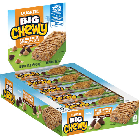 Quaker Chewy QUAKER CHEWY P/B C/CHIP GRAN BAR 10 CT