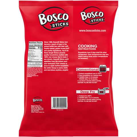 Bosco Stuffed Mozzarella Cheese Breadstick, 3.25 Pound -- 4 per case.
