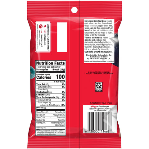 Cereal Froot Loops® Reduced Sugar Sweetened Multi-grain Bowl Pak