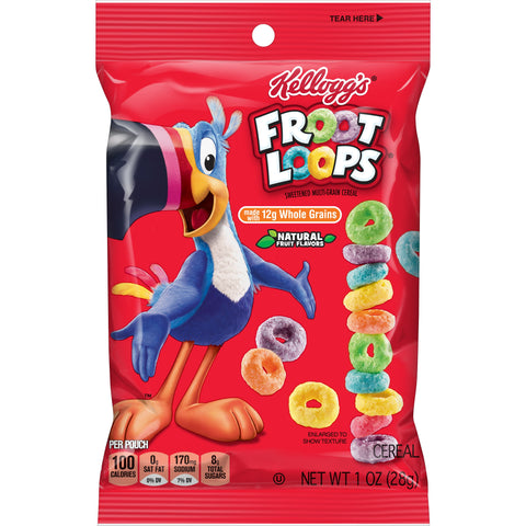 Cereal Froot Loops® Reduced Sugar Sweetened Multi-grain Bowl Pak