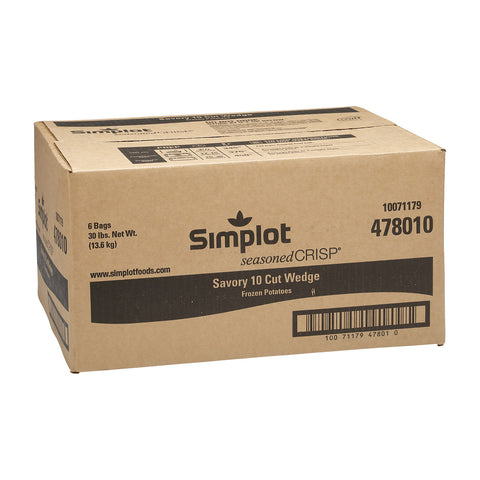 Simplot Seasonedcrisp Savory Batter 10 Cut Wedge French Fry, 5 Pound -- 6 per case.