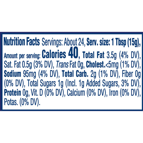 Kraft Miracle Whip Original Spoonable Mayonnaise, 12 Ounce -- 12 per case.