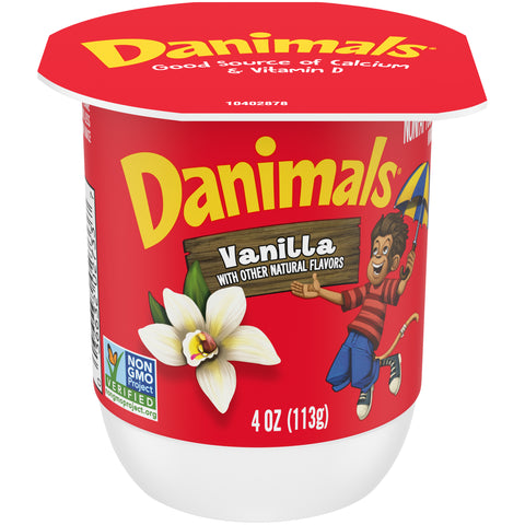 Danimals Vanilla Nonfat Yogurt , 4 Ounce Cup -- 48 per case.