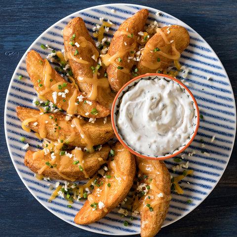 Simplot POTATO FRIES 8-CUT WEDGE CRINKLE CUT SEASONED CRISP SAVORY