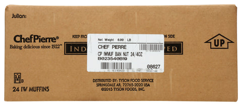 Chef Pierre Banana Nut Muffin, 4.75 Ounce -- 24 per case.
