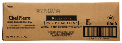 Chef Pierre Blueberry Muffin, 2 Ounce -- 48 per case.