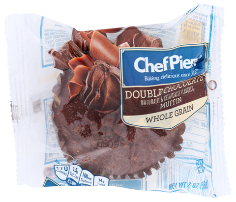 Chef Pierre Individually Wrapped Whole Grain Double Chocolate Muffin, 2 Ounce -- 48 per case.