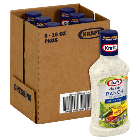 Kraft Ranch Dressing, 16 Ounce -- 6 Case