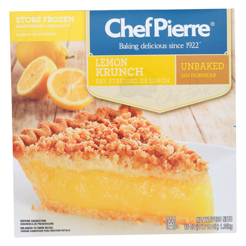 Chef Pierre PIE LEMON KRUNCH FRUIT TRADITIONAL RTB 10