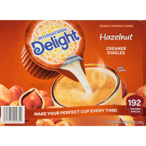 International Delight CREAMER LIQUID NON DAIRY HAZELNUT ASEPTIC SINGLE SERVE CUP
