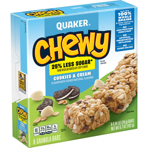 Quaker® GRANOLA BAR REDUCED SUGAR COOKIES N' CREAM