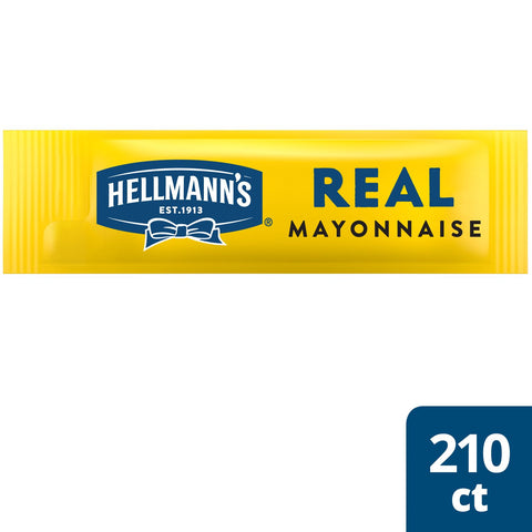 Hellmann's Real Mayonnaise Stick Packets, 0.38 Ounce -- 210 Per Case