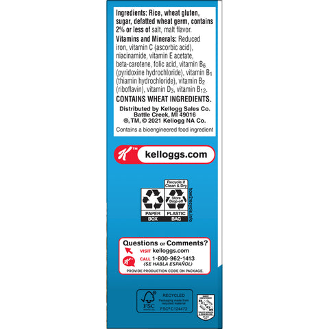 Kelloggs Special K Original Toasted Rice Cereal, 0.81 Ounce -- 70 per case