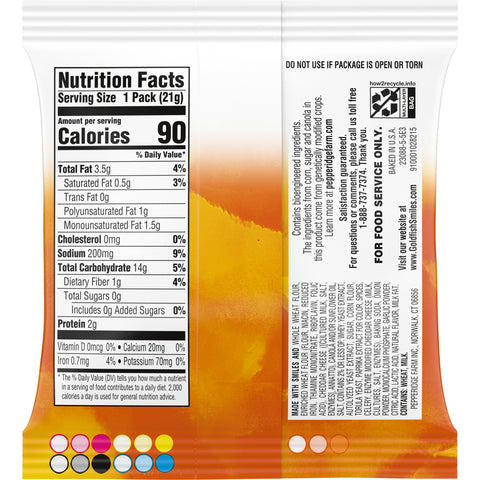 Pepperidge Farm® SNACK CRACKER GOLDFISH® XTRA CHEDDAR BAKED W/ WHOLE GRAIN SINGLE SERVE PACKET