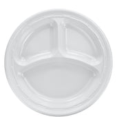 Dart Famous Service® PLATE PLASTIC WHITE 3-COMPARTMENT 10.25