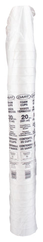 Dart Container Expanded Polystyrene Foam White Cup, 20 Ounce -- 500 per case