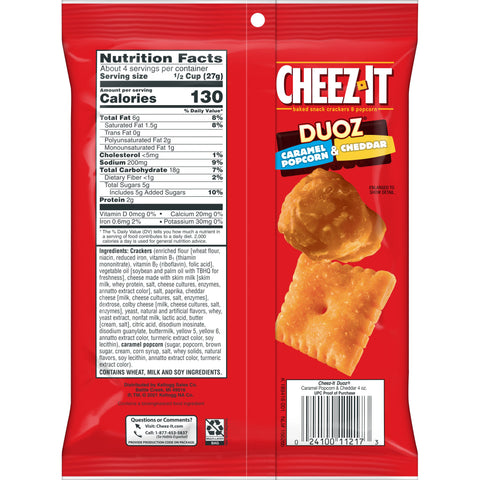 Sunshine® SNACK DUOZ™CARAMEL POPCORN AND CHEDDAR CHEESE