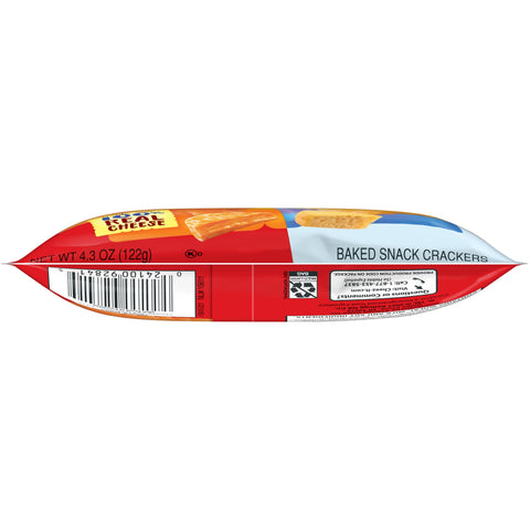 Cheez It Duoz Cheddar Jack and Baby Swiss Cracker, 4.3 Ounce -- 6 per case.