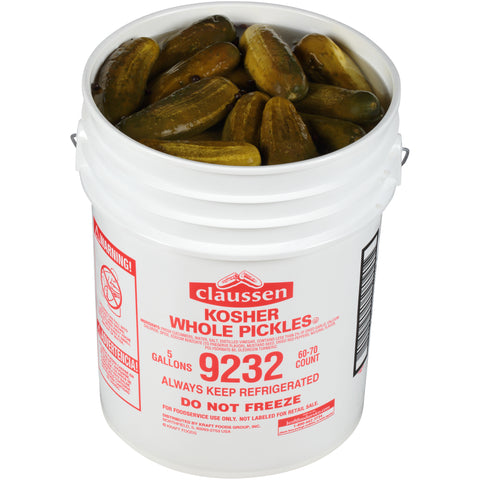 Claussen PICKLE WHOLE KOSHER DILL REFRIGERATED 60-70 CT
