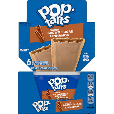 Pop-Tarts Frosted Brown Sugar Cinnamon, 3.3 Ounce - 6 per box -- 12 per case