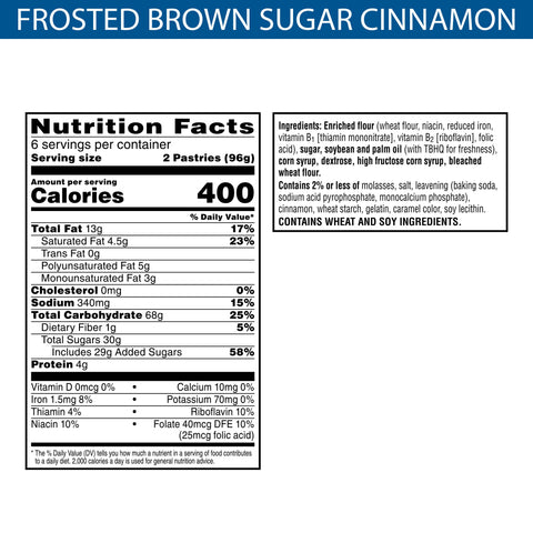 Pop-Tarts Frosted Brown Sugar Cinnamon, 3.3 Ounce - 6 per box -- 12 per case