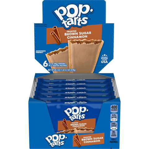 Pop-Tarts Frosted Brown Sugar Cinnamon, 3.3 Ounce - 6 per box -- 12 per case