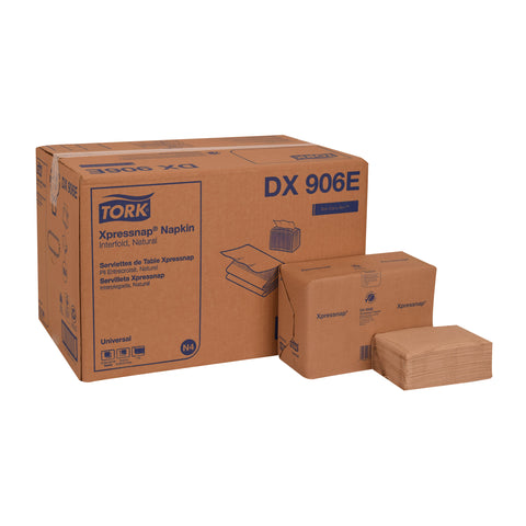 Tork Universal Xpressnap Recycled Fiber Natural 1 Ply Interfold Dispenser Napkin, 8.5 x 13 x 1.9291 inch -- 6000 per case