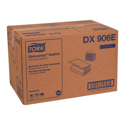 Tork Universal Xpressnap Recycled Fiber Natural 1 Ply Interfold Dispenser Napkin, 8.5 x 13 x 1.9291 inch -- 6000 per case