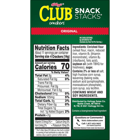 Keebler Club Crackers - 5.25 oz. package, 12 per case