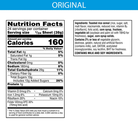 Rice Krispie Treats Sheet - 32 oz. package, 5 per case