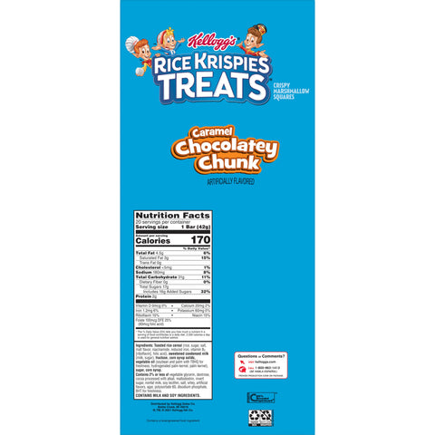 Kellogg's® SNACK BAR RICE KRISPIES TREATS® CARAMEL CHOCOLATEY CHUNK