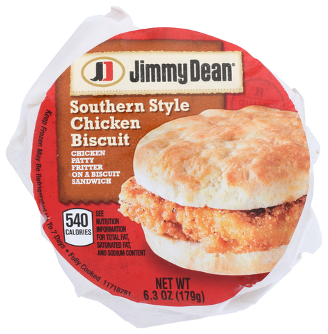 Jimmy Dean Southern Style Chicken Biscuit Sandwich, 6.3 Ounce -- 12 per case.