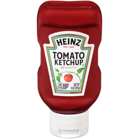 Heinz Red Ketchup - Plastic Top Down Bottle, 14 Ounce -- 16 per case