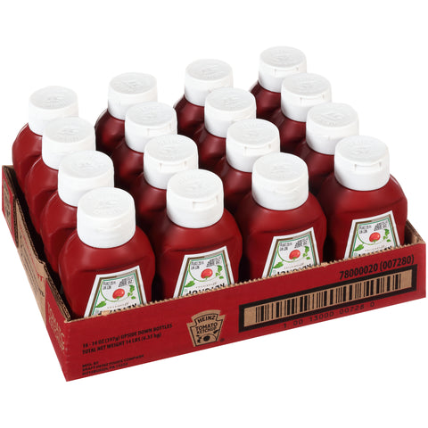 Heinz Red Ketchup - Plastic Top Down Bottle, 14 Ounce -- 16 per case