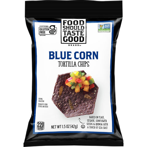 Food Should Taste Good® TORTILLA CHIP BLUE CORN HEXAGON