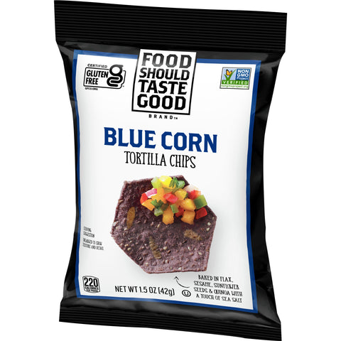 Food Should Taste Good® TORTILLA CHIP BLUE CORN HEXAGON