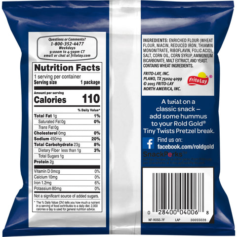 Rold Gold® PRETZEL CLASSIC STYLE TINY TWISTS SINGLE SERVE