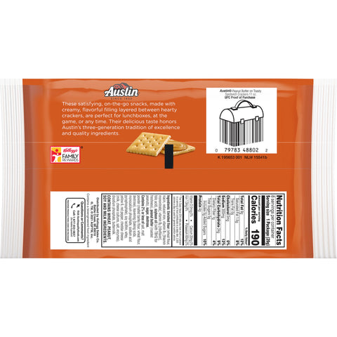 Austin® CRACKER PEANUT BUTTER SANDWICH SQUARE SS SLEEVE