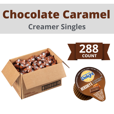 International Delight CREAMER LIQUID NON-DAIRY HERSHEY CHOCOLATE CARAMEL ASEPTIC SINGLE SERVE CUP