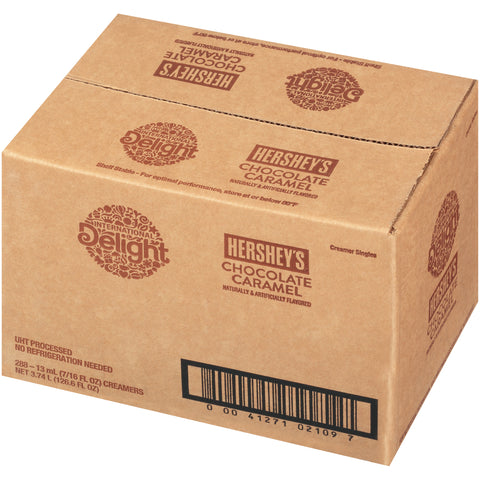 Creamer Liquid Non-dairy Hershey Chocolate Caramel Aseptic Single Serve Cup