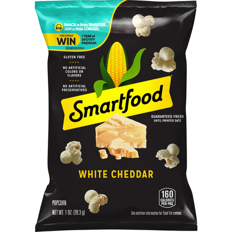 Smartfood White Cheddar Cheese Flavored Popcorn, 1 Ounce -- 64 per case.